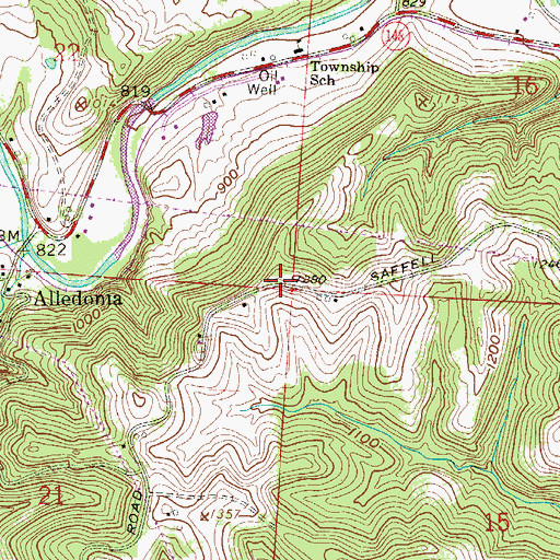 Topographic Map of Township of Washington, OH