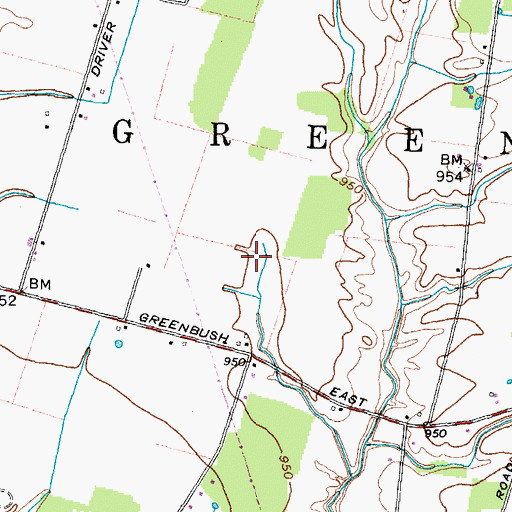Topographic Map of Township of Green, OH