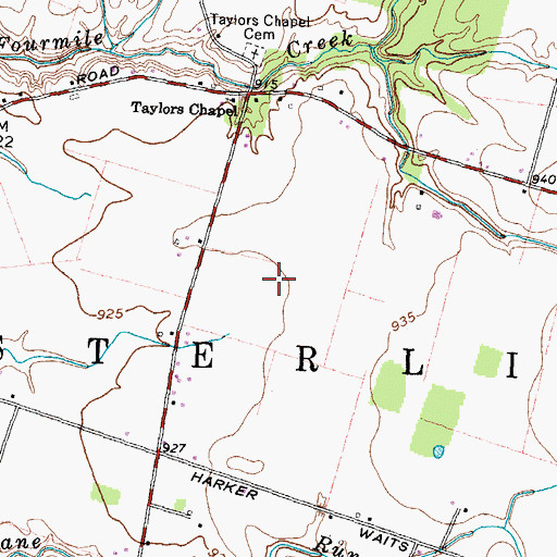 Topographic Map of Township of Sterling, OH