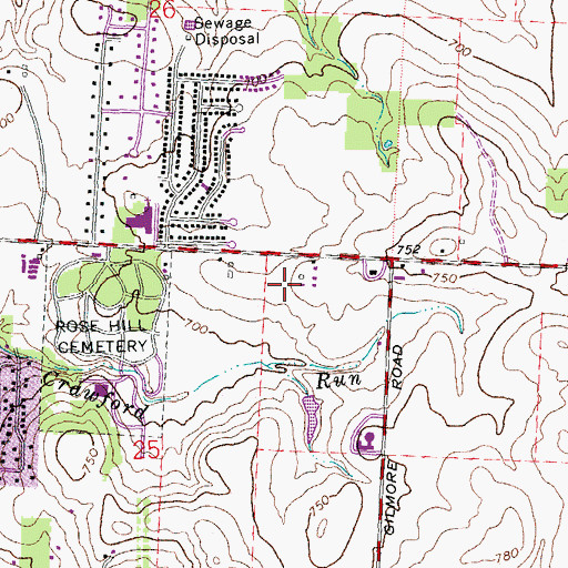 Topographic Map of Township of Fairfield, OH