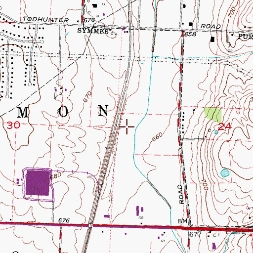 Topographic Map of Township of Lemon, OH