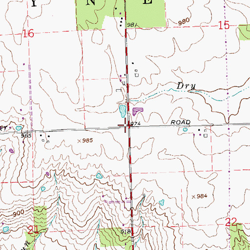 Topographic Map of Township of Wayne, OH
