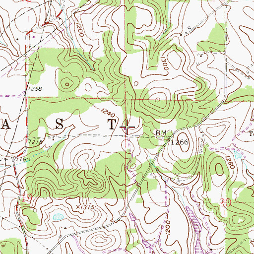 Topographic Map of Township of East, OH