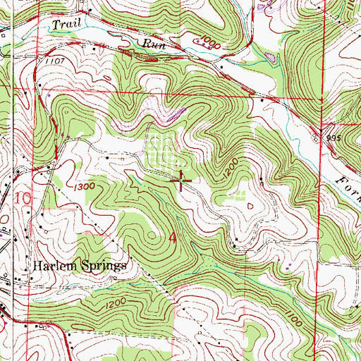 Topographic Map of Township of Lee, OH