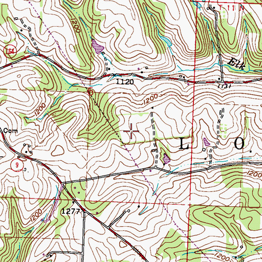 Topographic Map of Township of Loudon, OH