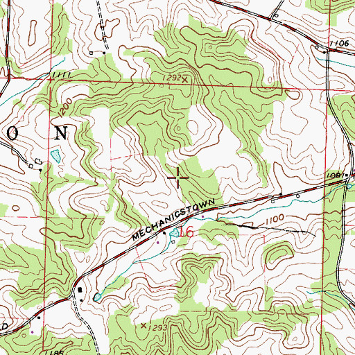 Topographic Map of Township of Washington, OH