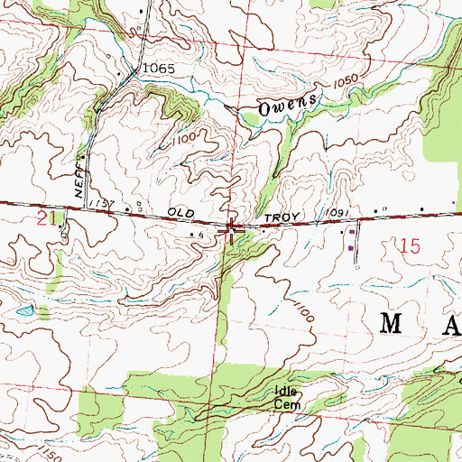 Topographic Map of Township of Mad River, OH