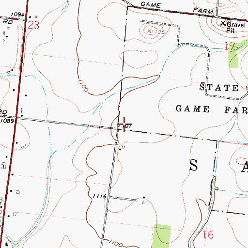 Topographic Map of Township of Salem, OH