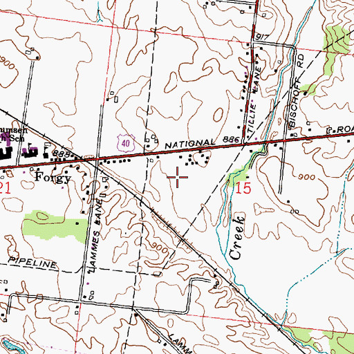 Topographic Map of Township of Bethel, OH