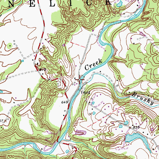 Topographic Map of Township of Stonelick, OH