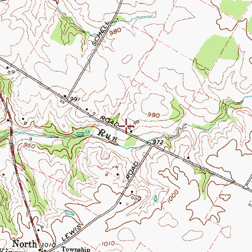 Topographic Map of Township of Chester, OH