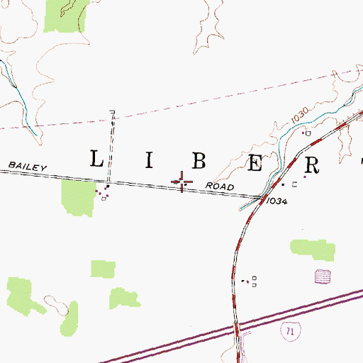 Topographic Map of Township of Liberty, OH