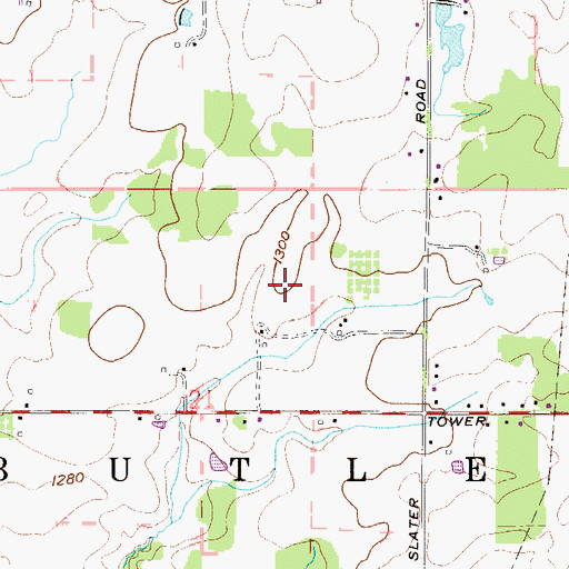 Topographic Map of Township of Butler, OH