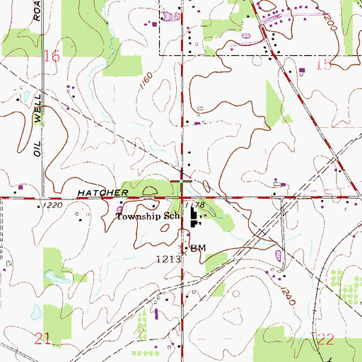 Topographic Map of Township of Fairfield, OH