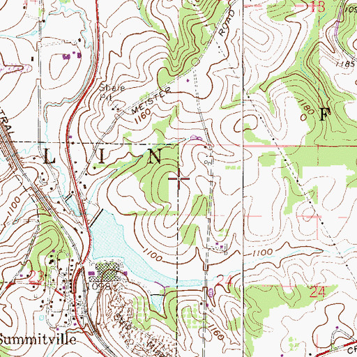 Topographic Map of Township of Franklin, OH
