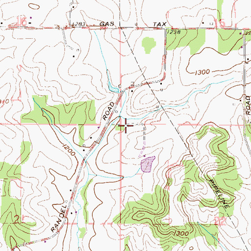Topographic Map of Township of Hanover, OH