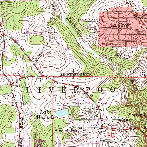 Topographic Map of Township of Liverpool, OH