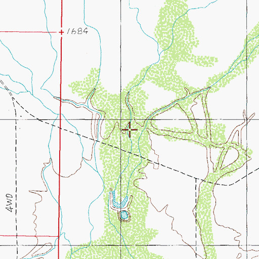 Topographic Map of San Simon Wash, AZ