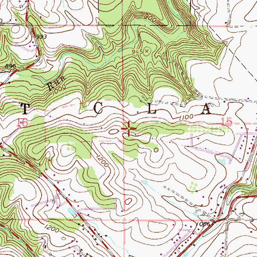 Topographic Map of Township of Saint Clair, OH