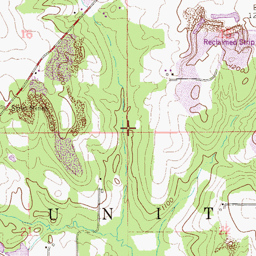 Topographic Map of Township of Unity, OH