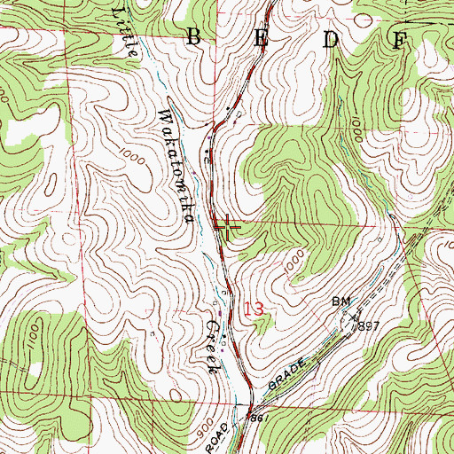 Topographic Map of Township of Bedford, OH