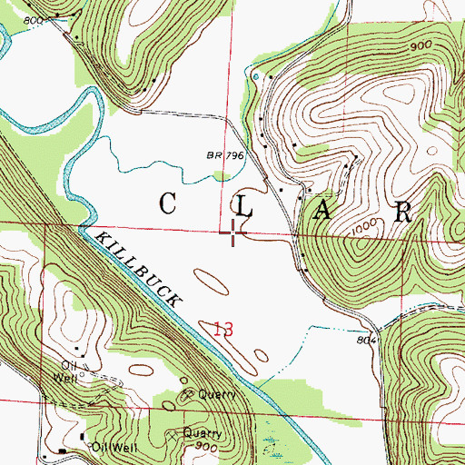 Topographic Map of Township of Clark, OH