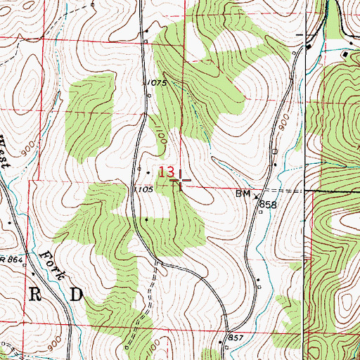 Topographic Map of Township of Crawford, OH