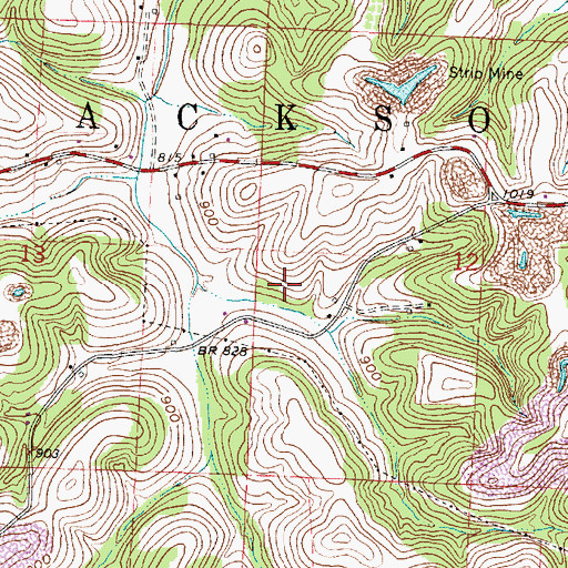 Topographic Map of Township of Jackson, OH