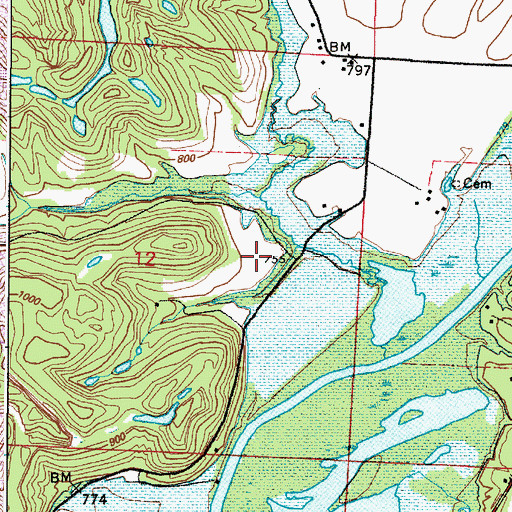 Topographic Map of Township of Linton, OH