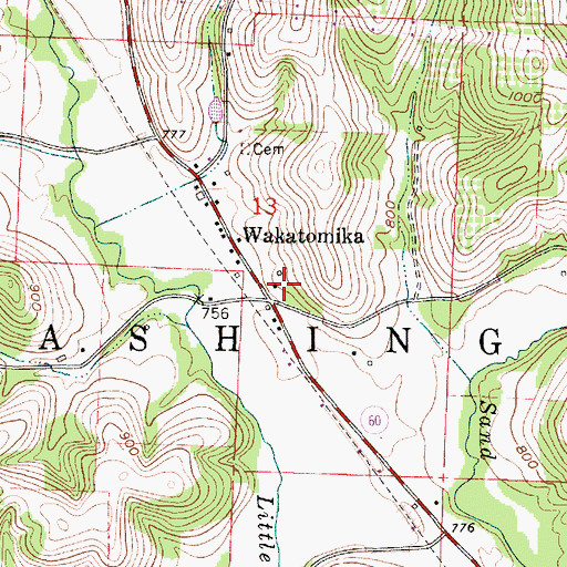 Topographic Map of Township of Washington, OH