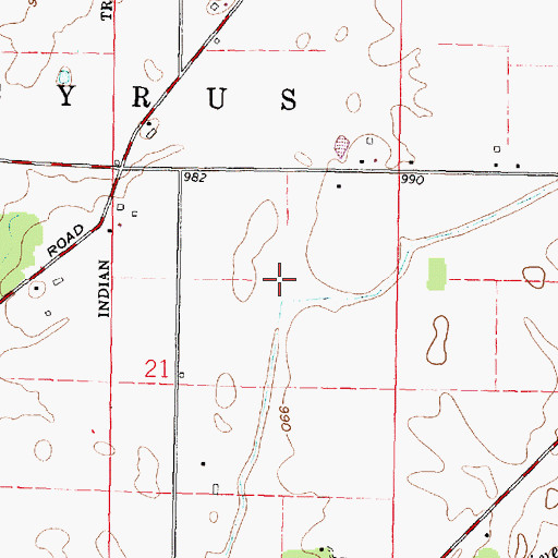 Topographic Map of Township of Bucyrus, OH