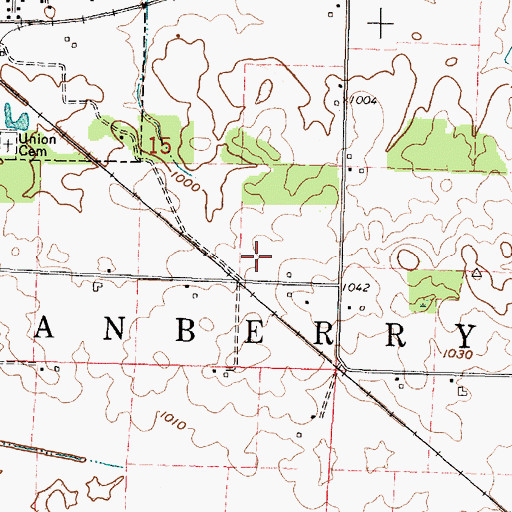 Topographic Map of Township of Cranberry, OH