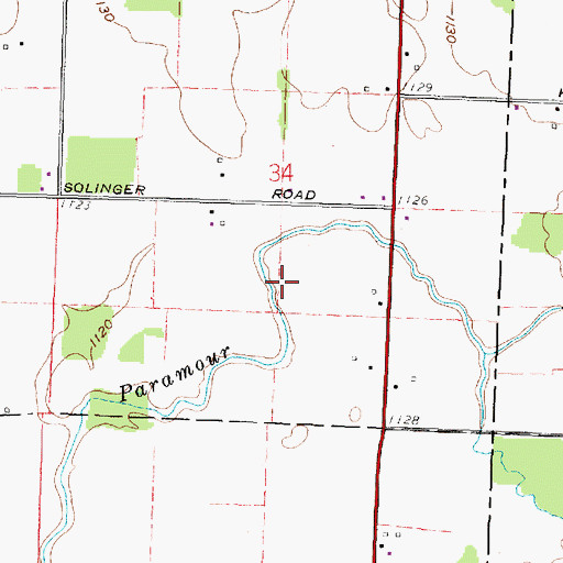 Topographic Map of Township of Jackson, OH