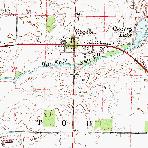 Topographic Map of Township of Tod, OH