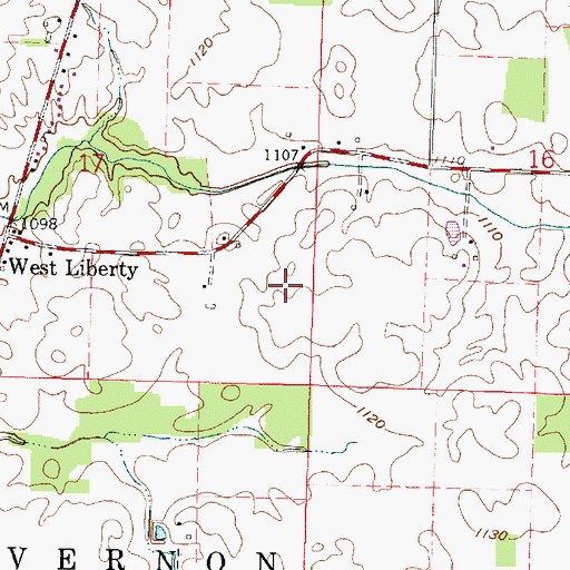 Topographic Map of Township of Vernon, OH