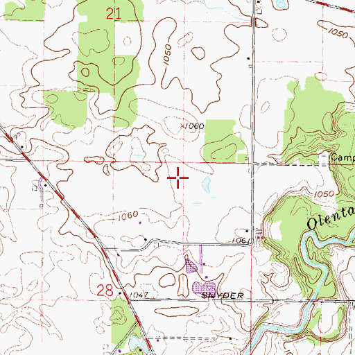 Topographic Map of Township of Whetstone, OH