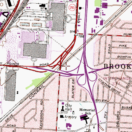 Topographic Map of City of Brook Park, OH