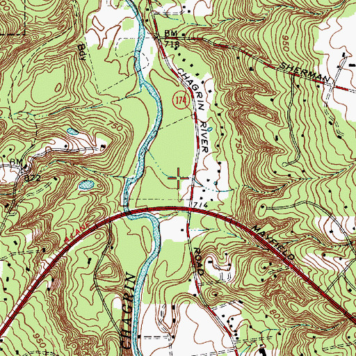 Topographic Map of Village of Gates Mills, OH