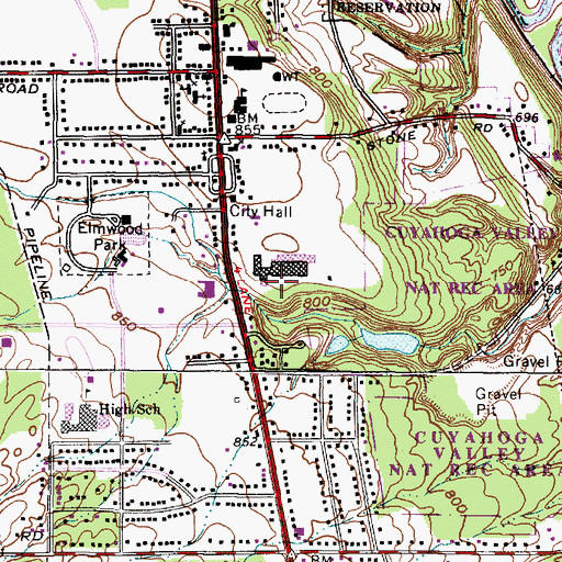 Topographic Map of City of Independence, OH
