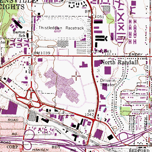 Topographic Map of Village of North Randall, OH