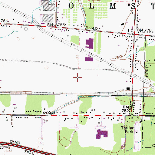 Topographic Map of Township of Olmsted, OH