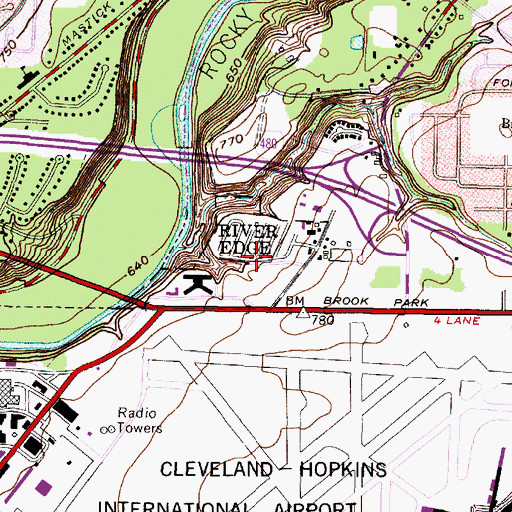 Topographic Map of Township of Riveredge (historical), OH