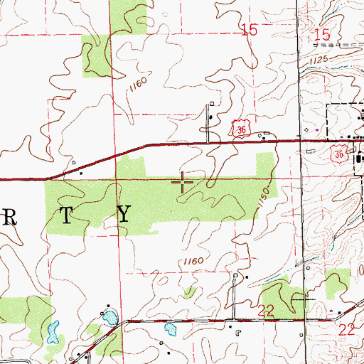 Topographic Map of Township of Liberty, OH