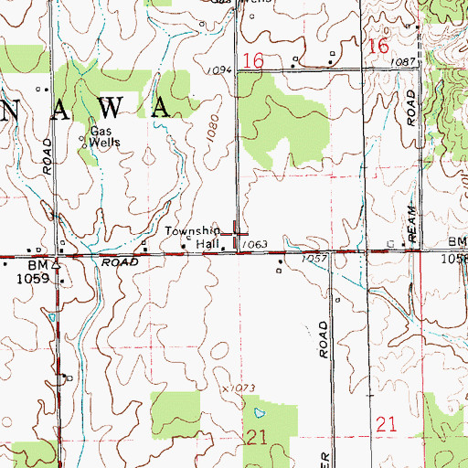 Topographic Map of Township of Mississinawa, OH