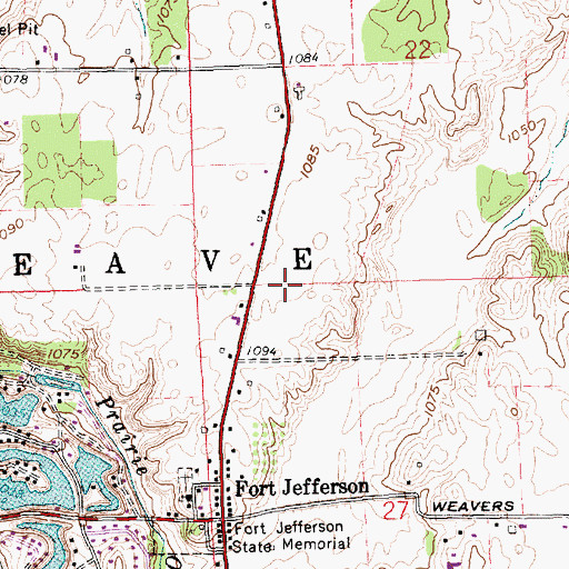Topographic Map of Township of Neave, OH