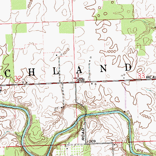 Topographic Map of Township of Richland, OH