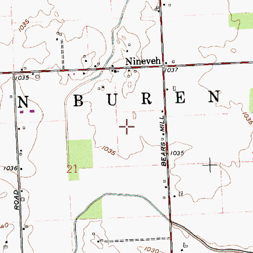 Topographic Map of Township of Van Buren, OH