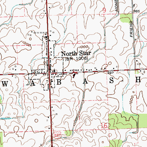 Topographic Map of Township of Wabash, OH