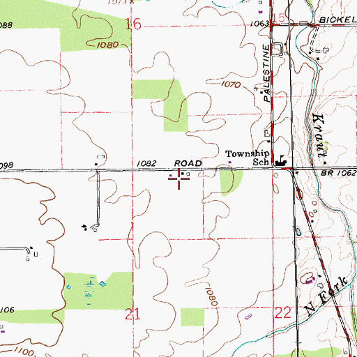 Topographic Map of Township of Washington, OH