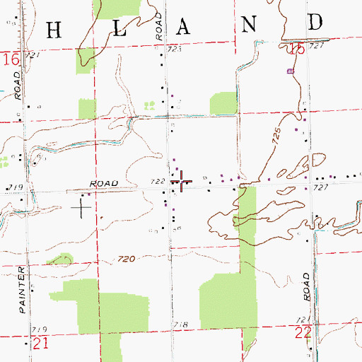 Topographic Map of Township of Highland, OH